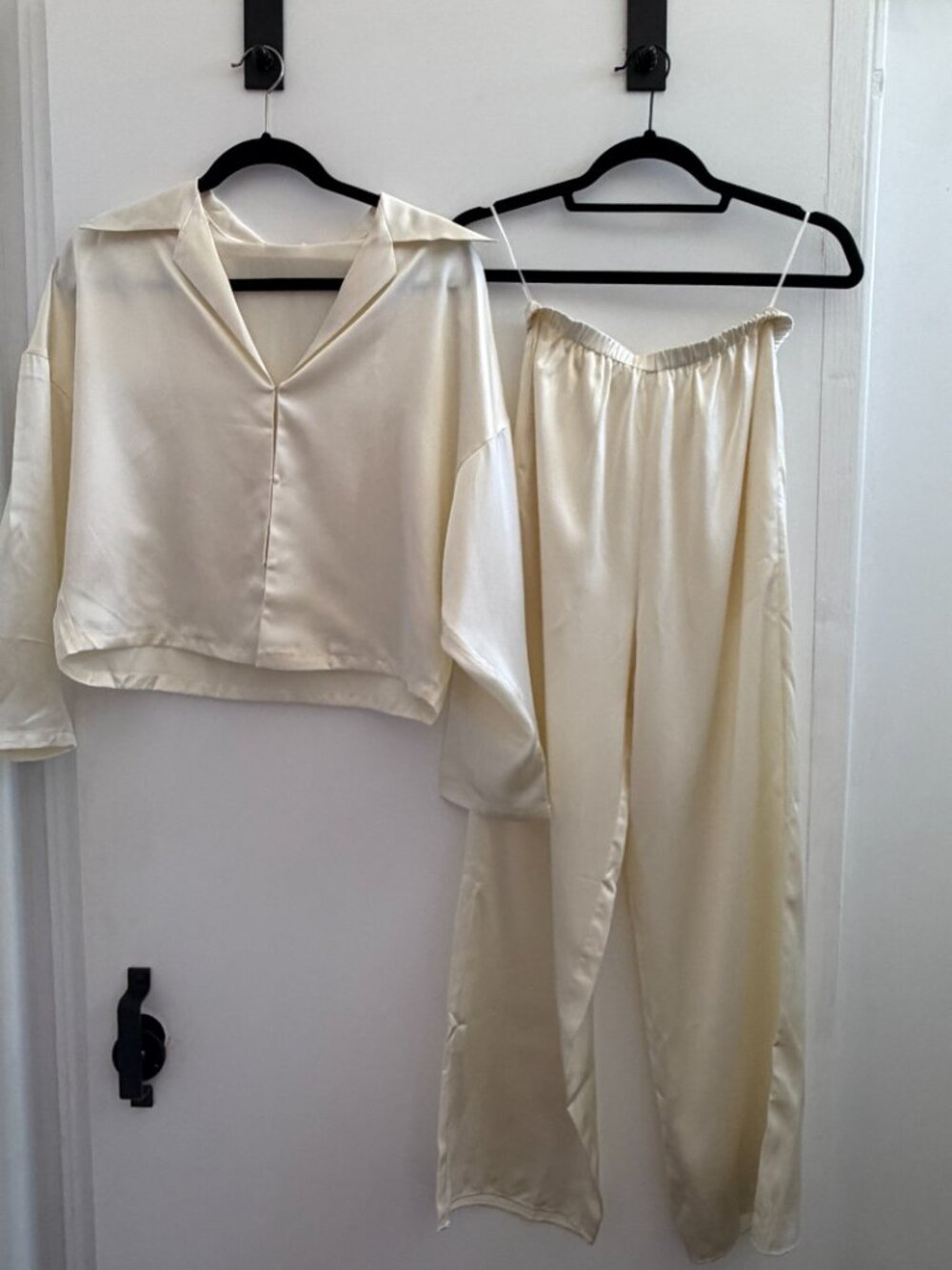 LILYSILK Jasmine 100% Silk Charmeuse Pajama Set Lily White S NWT - Picture 3 of 8